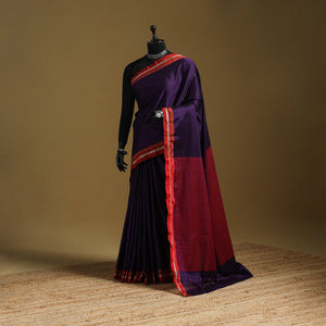 Silk cotton khun saree with ilkal pallu chikki paras border