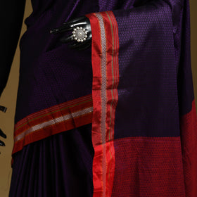 Silk cotton khun saree with ilkal pallu chikki paras border