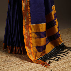 Silk cotton khun saree with ilkal pallu chikki paras border