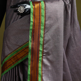 Silk cotton khun saree with ilkal pallu chikki paras border