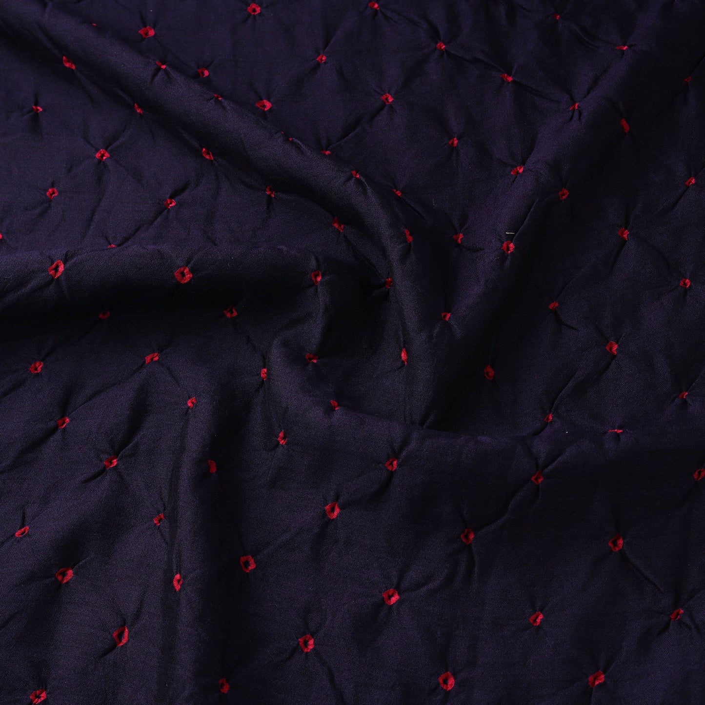 Silk tie-dye bandhani fabric with zari border 21