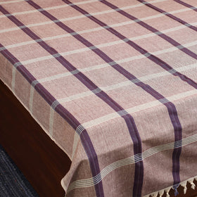 Purple - single handloom cotton bed sheet (90 x 60 in) 115