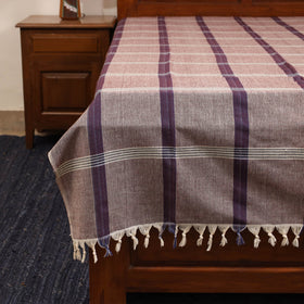 Purple - single handloom cotton bed sheet (90 x 60 in) 115