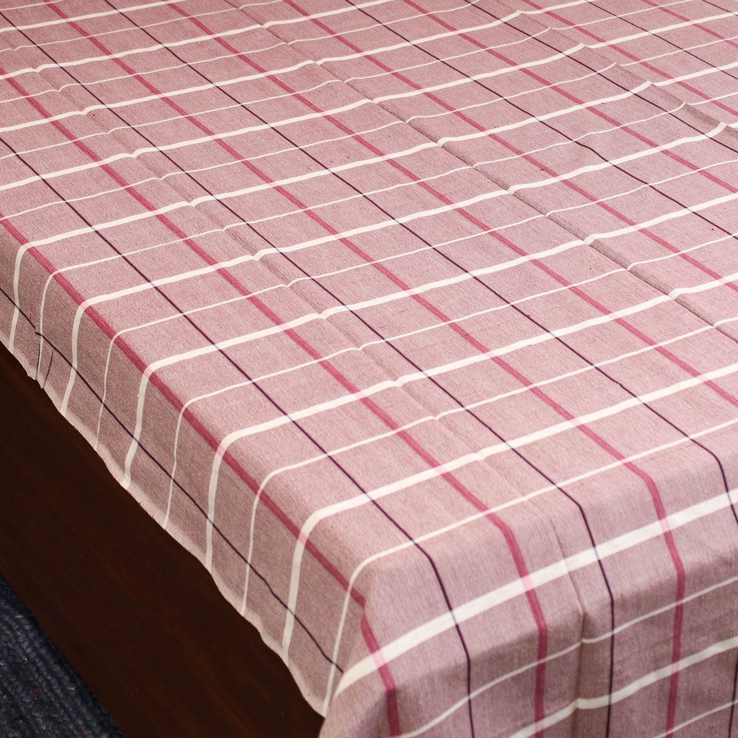 Purple - single handloom cotton bed sheet (90 x 60 in) 124