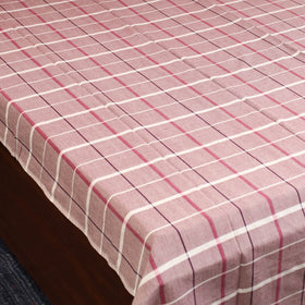 Purple - single handloom cotton bed sheet (90 x 60 in) 124