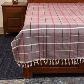 Purple - single handloom cotton bed sheet (90 x 60 in) 124