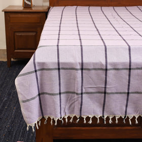 Purple - single handloom cotton bed sheet (90 x 60 in) 125