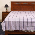 Purple - single handloom cotton bed sheet (90 x 60 in) 125