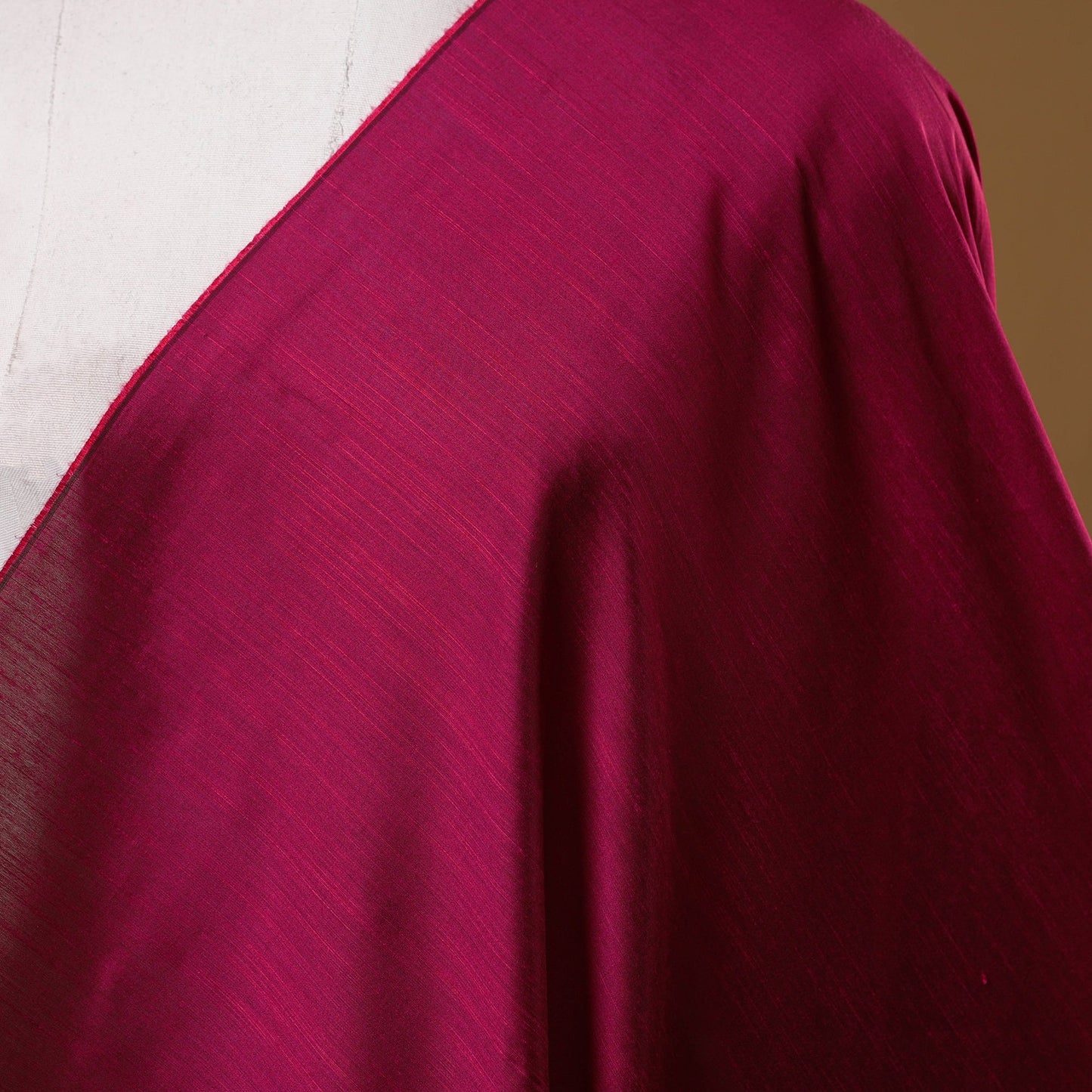 Pink Slub Silk Plain Fabric