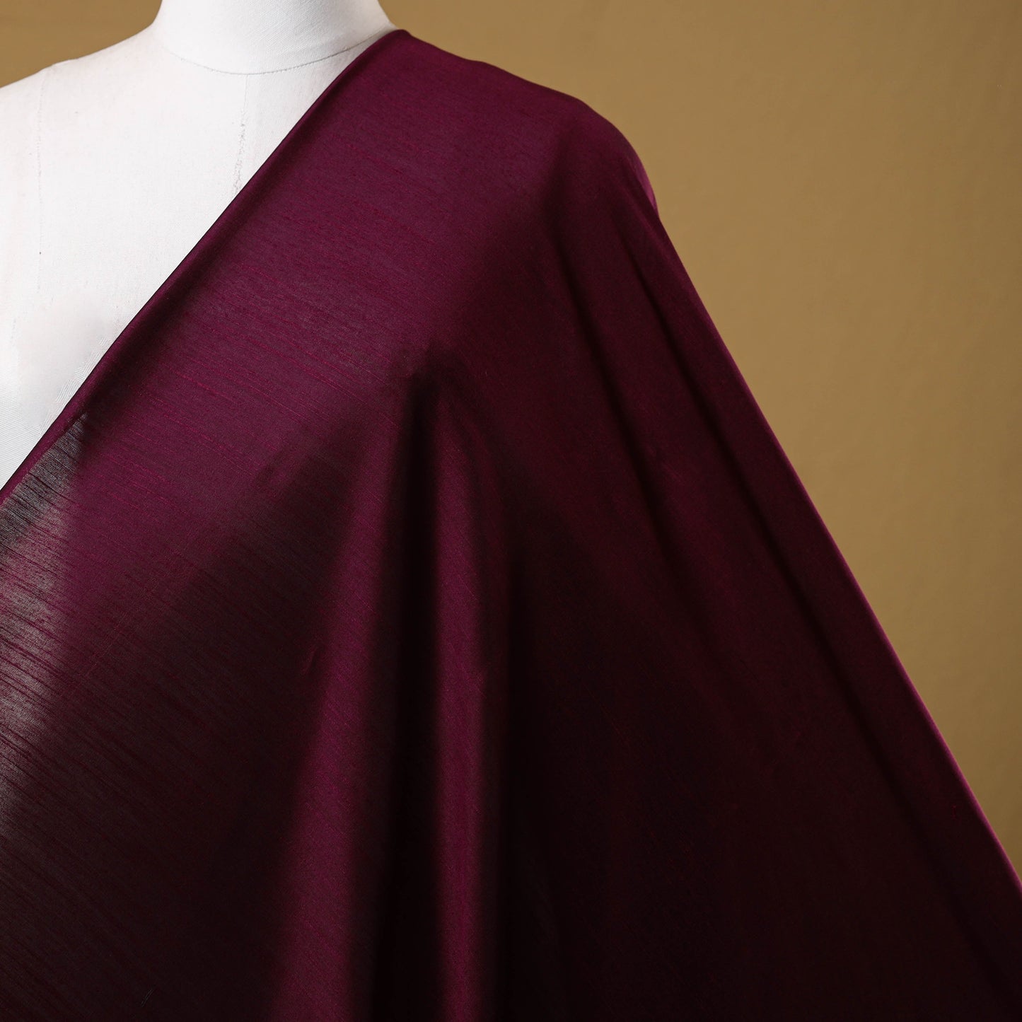 Purple - slub silk plain fabric 11 - handcrafted