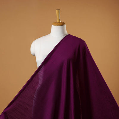 Purple - slub silk plain fabric 16 - handcrafted
