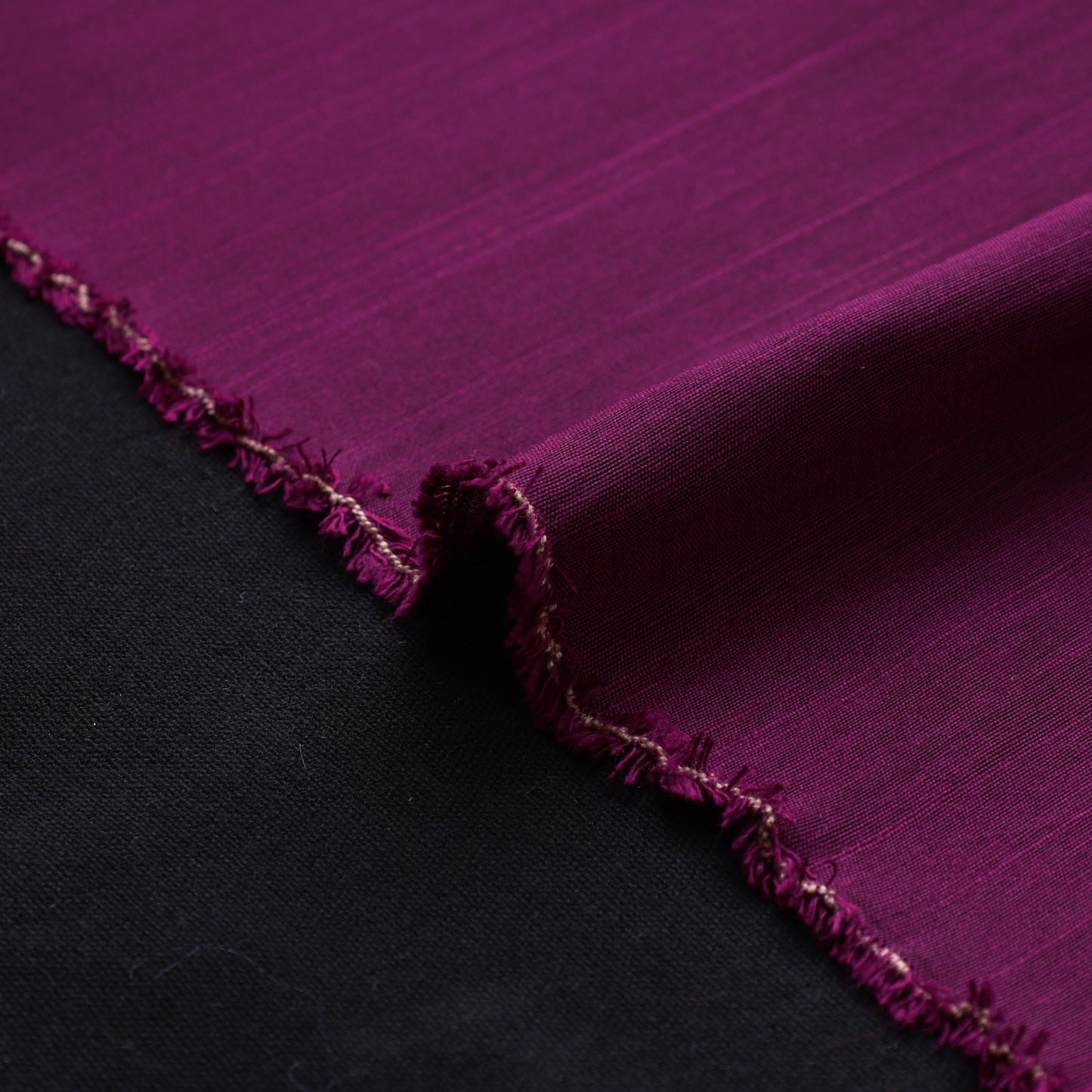 Purple - slub silk plain fabric 16 - handcrafted
