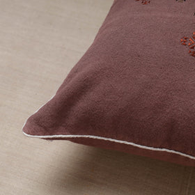 Purple Soof Embroidery Cotton Cushion Cover