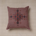 Purple Soof Embroidery Cotton Cushion Cover
