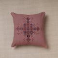 Purple Soof Embroidery Cotton Cushion Cover
