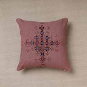 Purple Soof Embroidery Cotton Cushion Cover