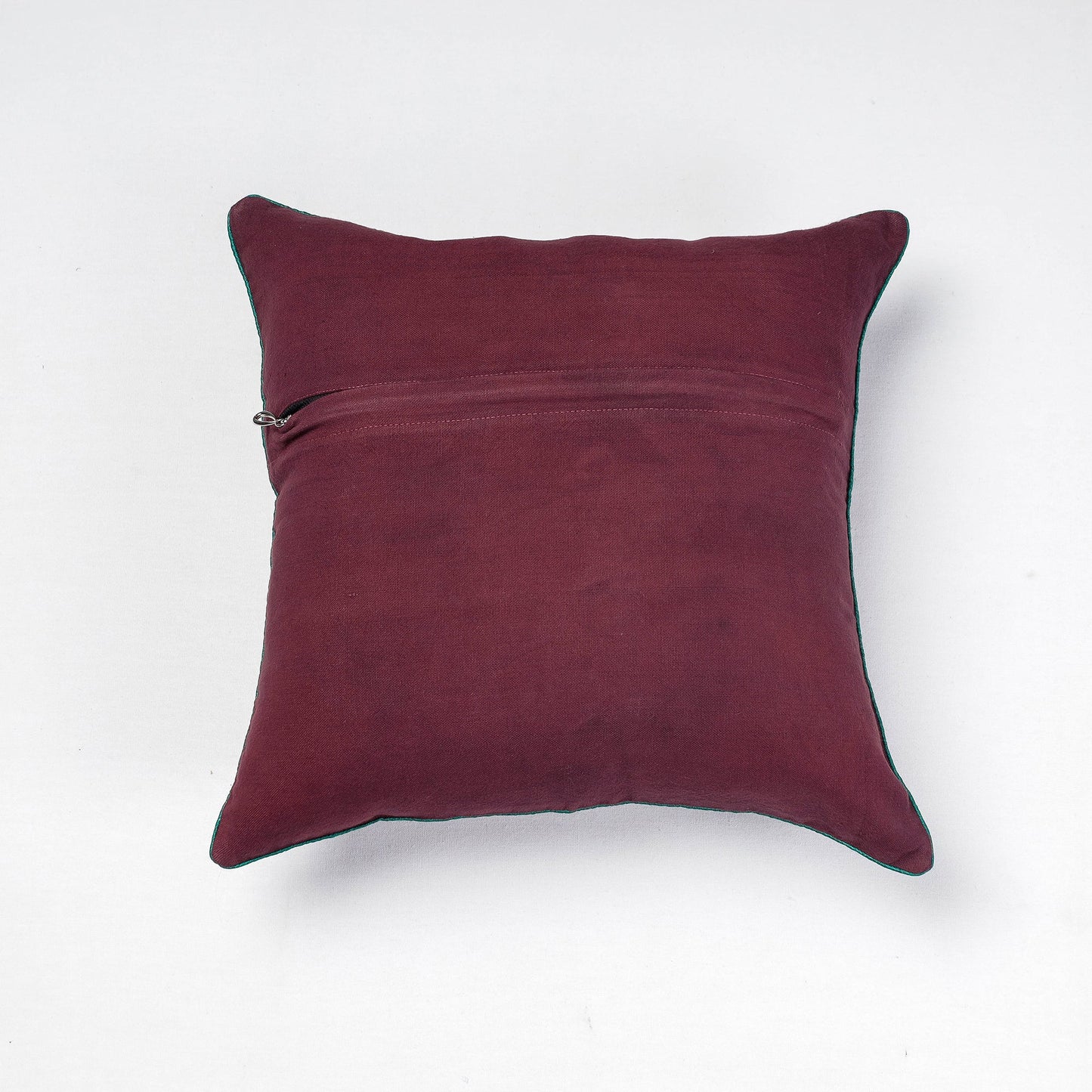 Purple - Soof Embroidery Cotton Cushion Cover (16 x 16 in)