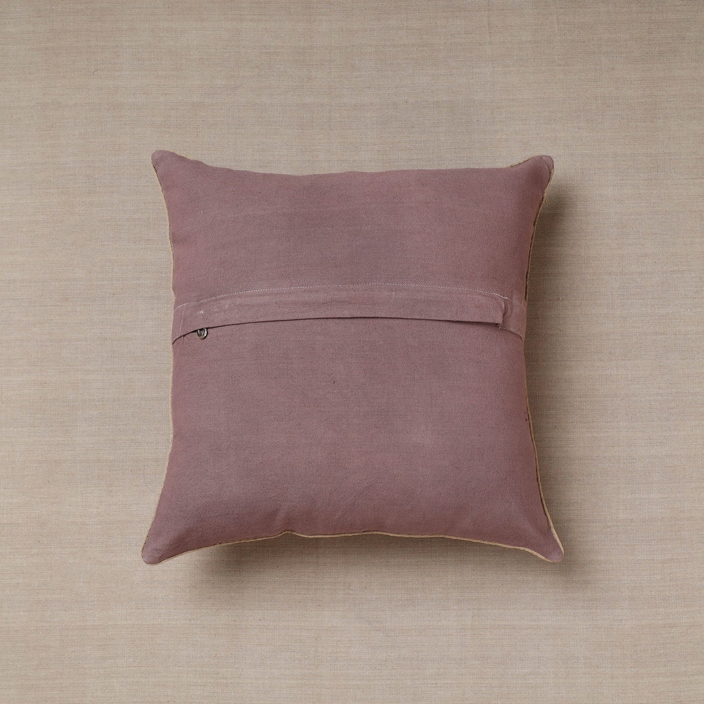 Purple Soof Embroidery Cotton Cushion Cover