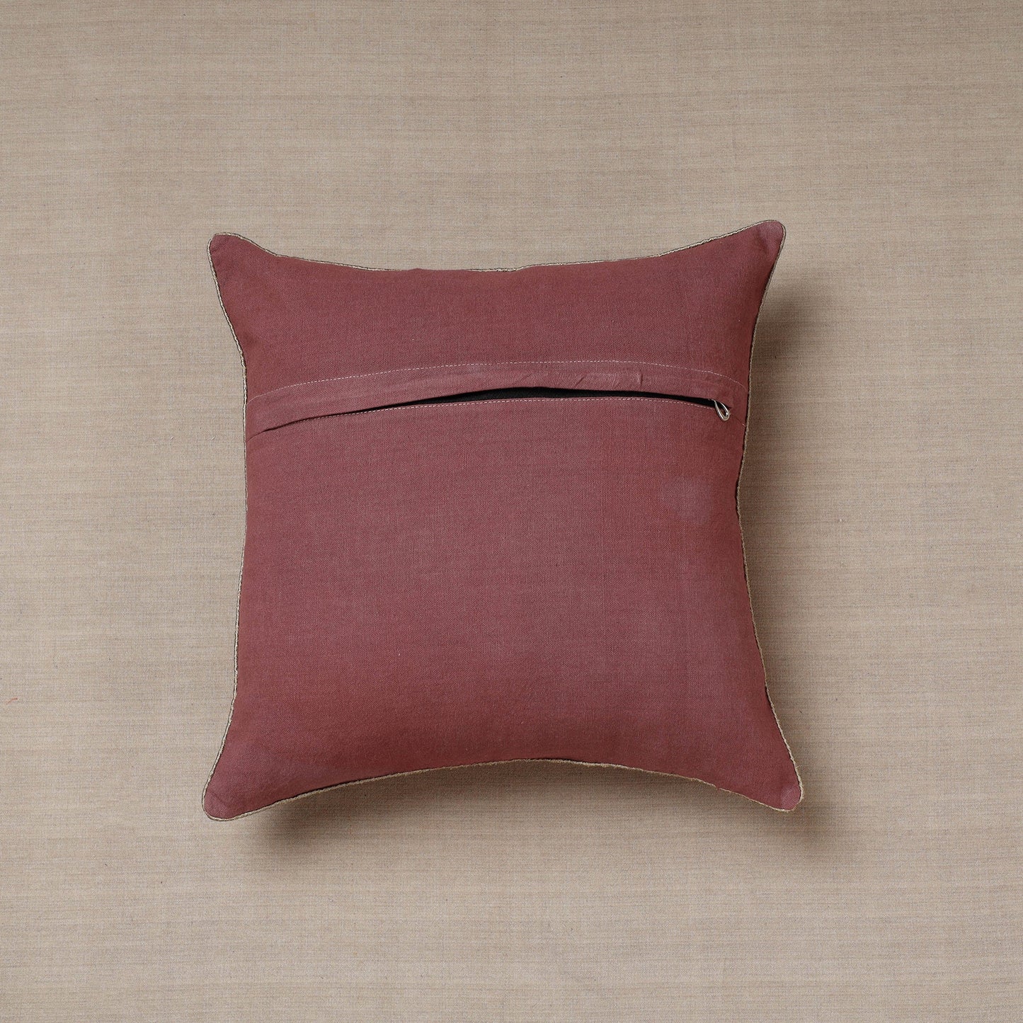 Purple Soof Embroidery Cotton Cushion Cover