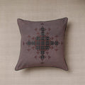 Purple Soof Embroidery Cotton Cushion Cover