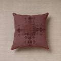 Purple Soof Embroidery Cotton Cushion Cover