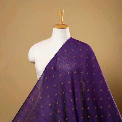 Purple Spun Dupion Viscose Silk Buti Fabric