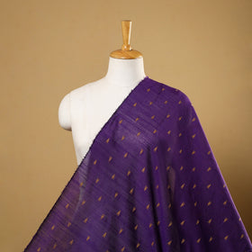 Purple Spun Dupion Viscose Silk Buti Fabric