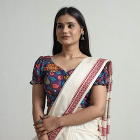 Purple - srikalahasti handpainted penwork kalamkari