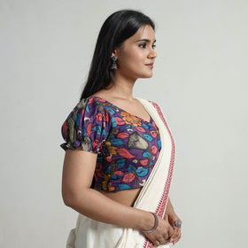 Purple - srikalahasti handpainted penwork kalamkari