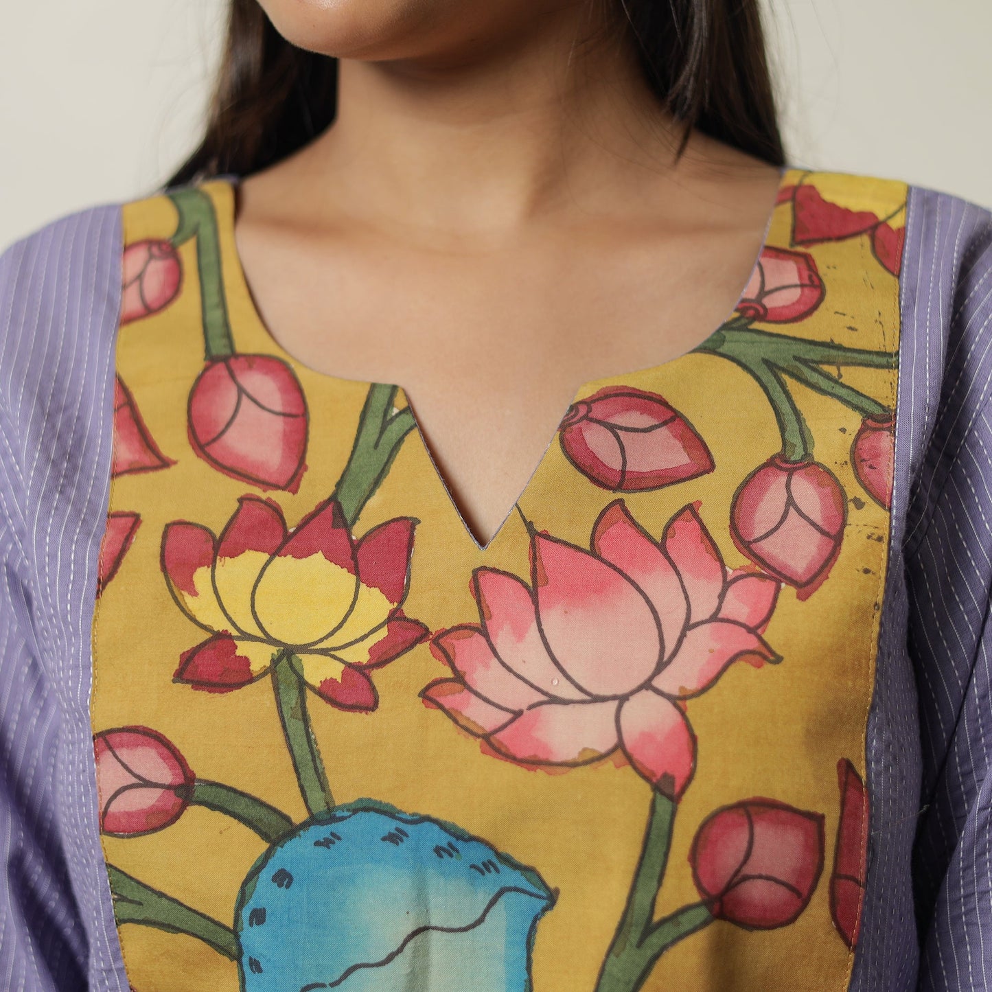 plain patchwork kurta 