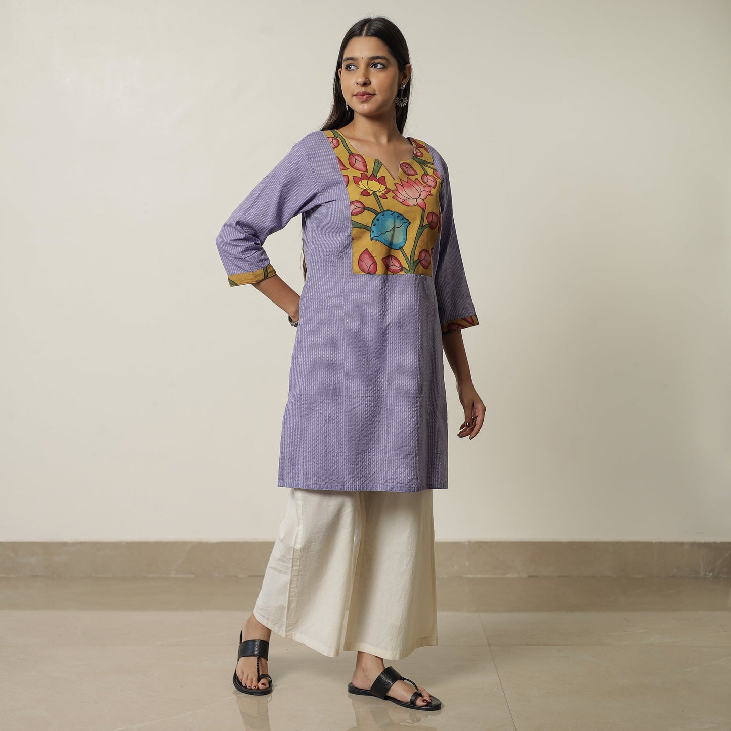 plain patchwork kurta 