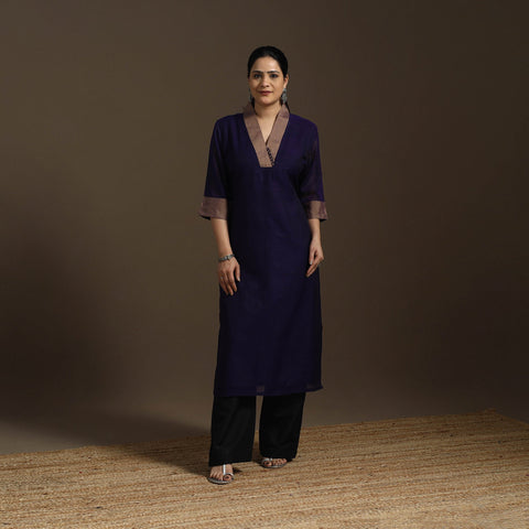 Straight cotton dharwad kurta 03 - handcrafted