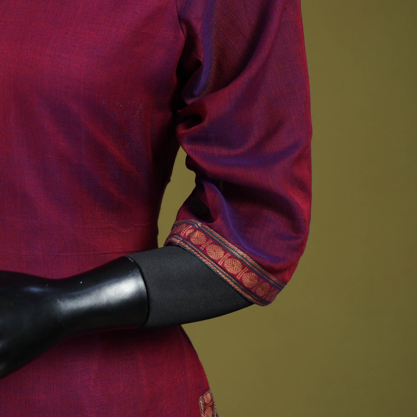 Purple - straight cotton dharwad kurta 04 - handcrafted