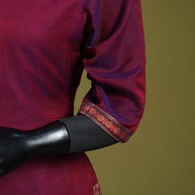 Purple - straight cotton dharwad kurta 04 - handcrafted