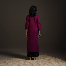 Straight cotton dharwad kurta for women 07 - handcrafted