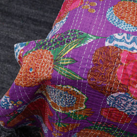  Tagai Work Jaipur Hand Block Printed Cotton Double Bed Cover 