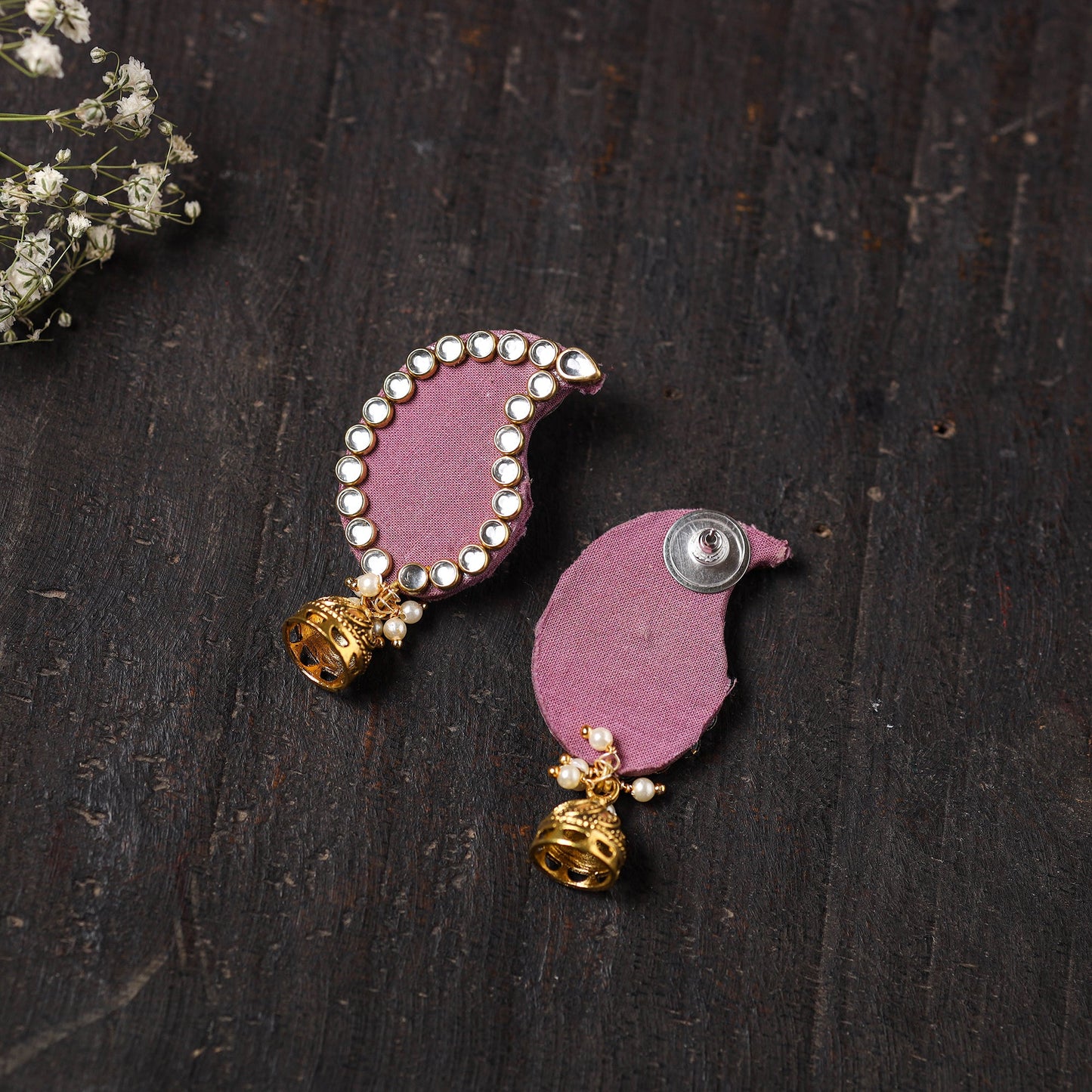 Buy Tara Stone Work Fabart Earrings