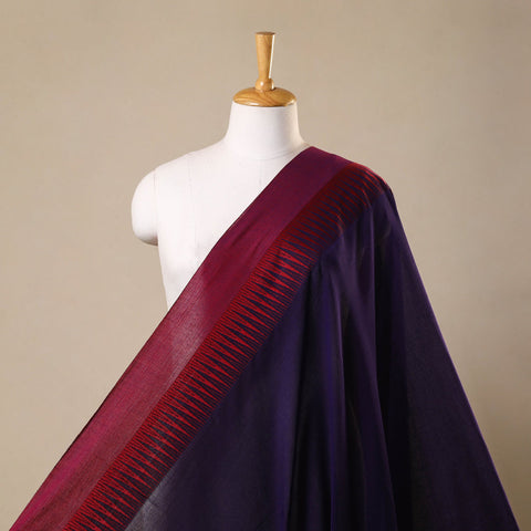 Purple Thread Border Dharwad Cotton Fabric