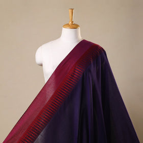 Purple Thread Border Dharwad Cotton Fabric