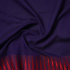Purple Thread Border Dharwad Cotton Fabric