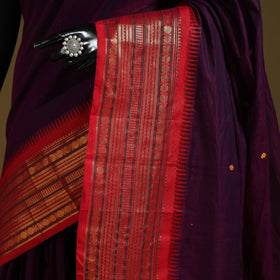 Thread buti cotton kanchipuram saree with border 15