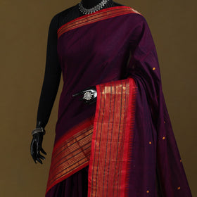 Thread buti cotton kanchipuram saree with border 15