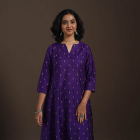 Purple Thread Buti A-Line Spun Dupion Silk Kurta Set (Set of 2)