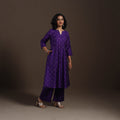 Purple Thread Buti A-Line Spun Dupion Silk Kurta Set (Set of 2)