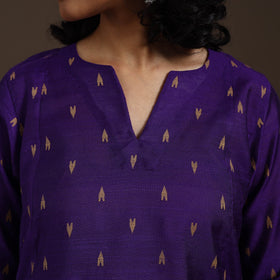 Purple Thread Buti A-Line Spun Dupion Silk Kurta Set (Set of 2)