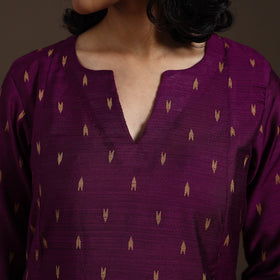 Purple Thread Buti A-Line Spun Dupion Silk Kurta Set (Set of 2)