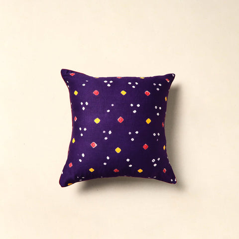 Purple - Tie & Dye Cotton Bandhani Cushion Cover 04