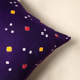 Purple - Tie & Dye Cotton Bandhani Cushion Cover 04