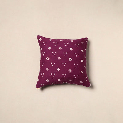 Purple - tie & dye cotton bandhani cushion cover 28