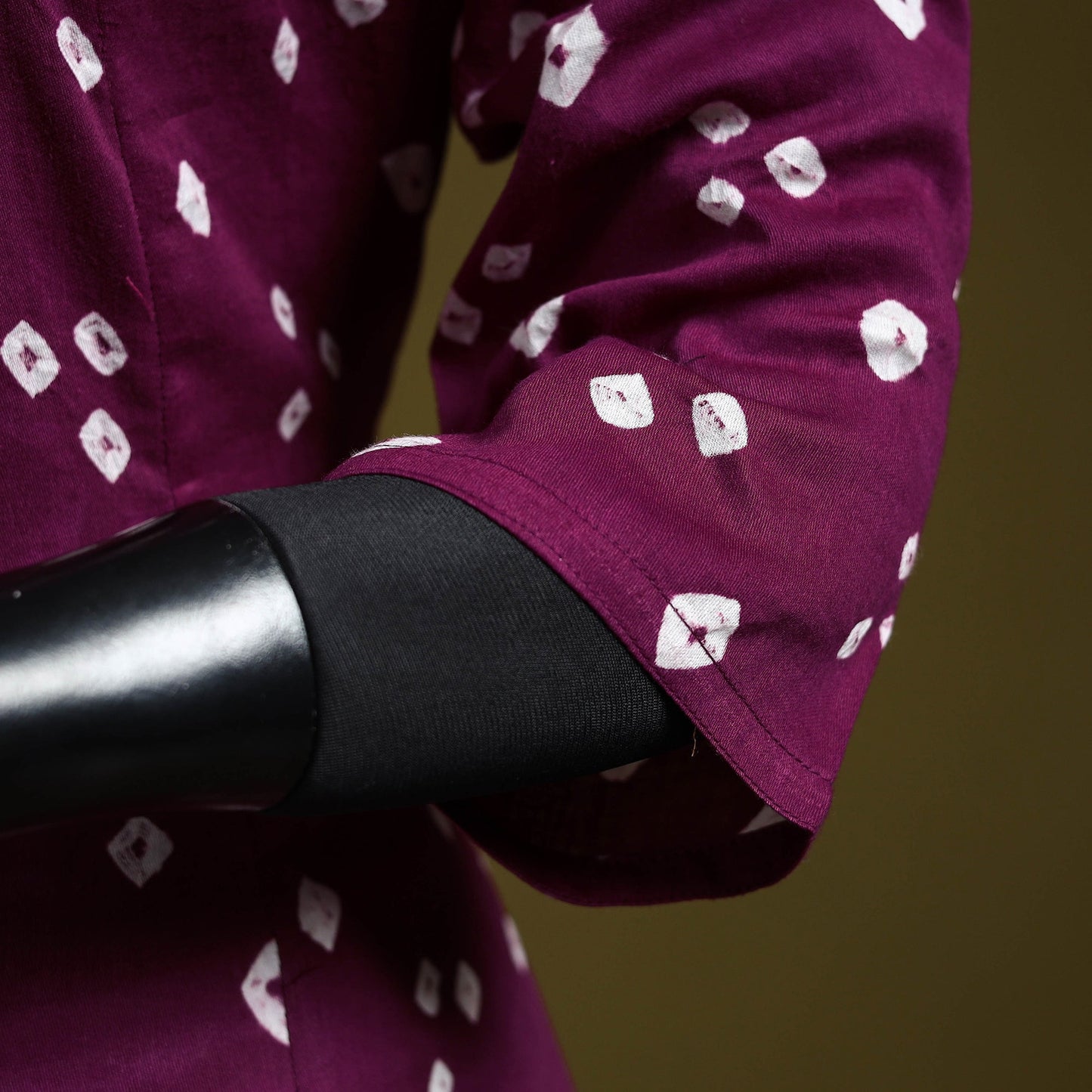 Purple - tie-dye cotton a-line bandhani kurta 06